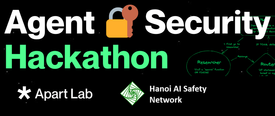 Poster for Apart Lab's Agent Security Hackathon in collaboration with HAISN